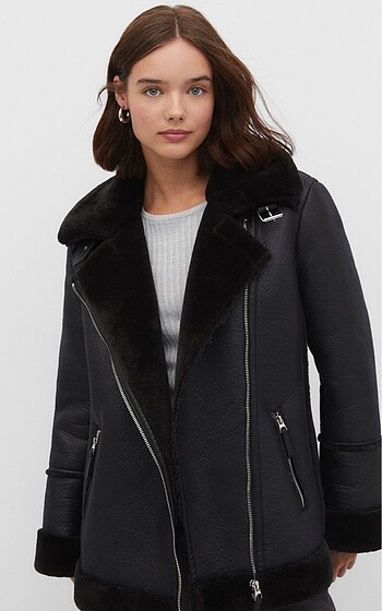 Stradivarius Kürklü Biker Ceket