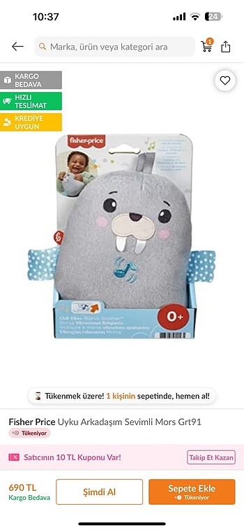 Fisher price uyku arkadaşı