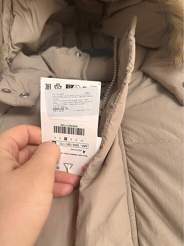 4 Yaş Beden camel Renk Zara kuş tüyü mont