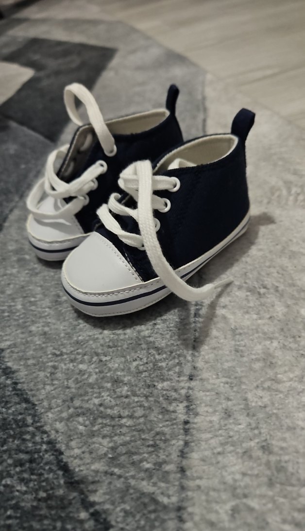 Mavi Erkek Bebek İlk Adım Ayakkabısı Velcro - Görsel 2