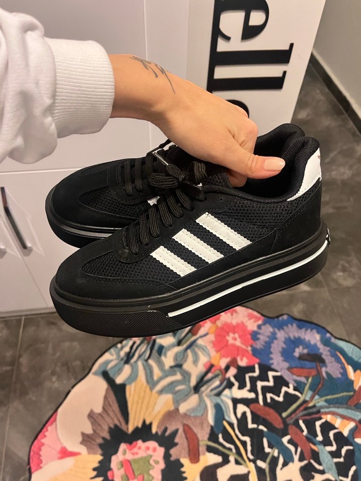 Adidas Siyah Platform Topuklu Spor Ayakkabı - Görsel 4