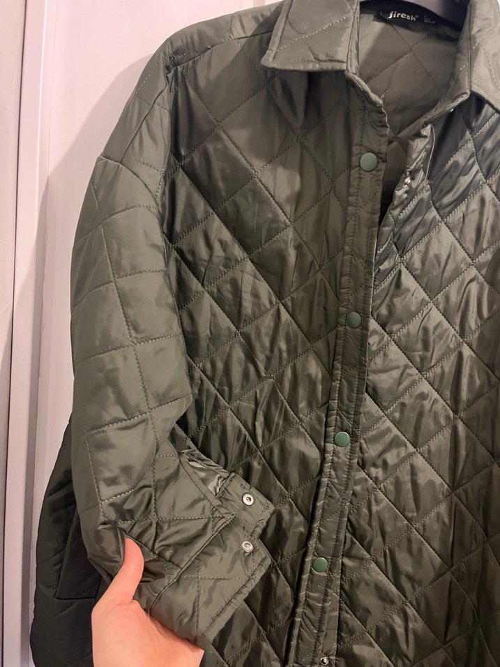 Düğmeli Yeşil Kadın Ceket - Görsel 2