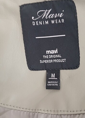 m Beden MAVİ DERİ YAĞMURLUK