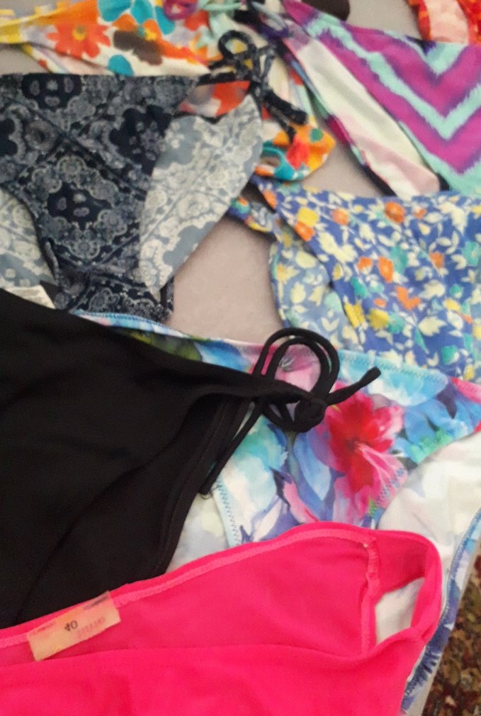 Renkli Bağcıklı ve Fermuarlı Kadın Bikini - Görsel 3