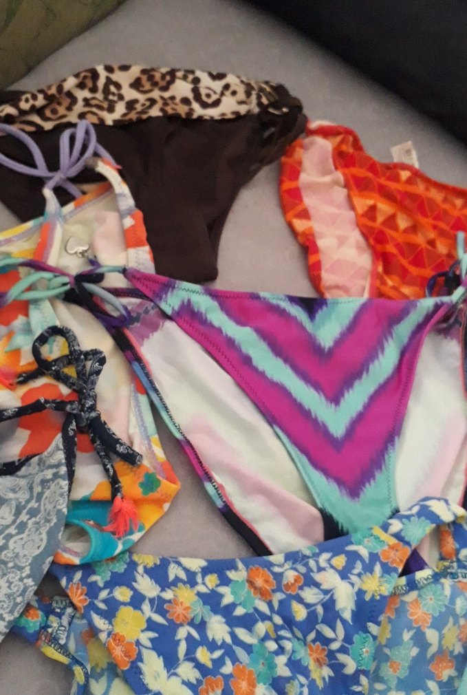 Renkli Bağcıklı ve Fermuarlı Kadın Bikini - Görsel 2