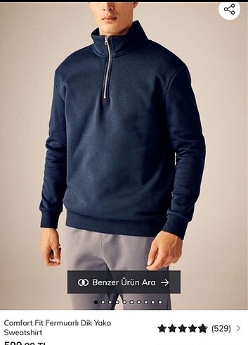 Sweatshirt etiket üstünde 