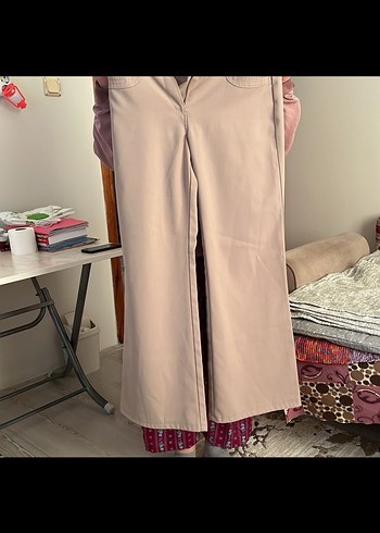 Bej Kumaş Kadın Pantolon