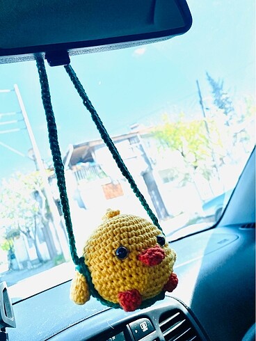 Diğer Amigurumi Civciv Dikiz Aynası Süsü