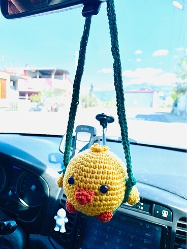 Beden Amigurumi Civciv Dikiz Aynası Süsü