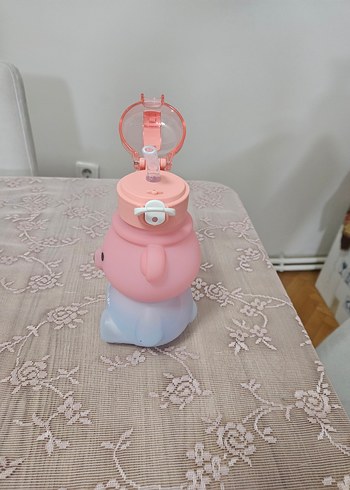 Pembe Ayıcık Figürlü Çocuk Termos Şişesi - Görsel 3