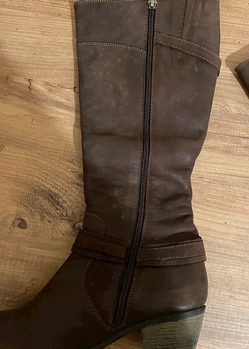 Kahverengi Tokalı Deri Dizüstü Bot - Görsel 3