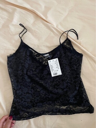 m Beden H&m dantel askılı bluz
