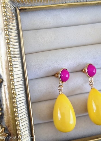 Bohem Tarzı Renkli Mini Küpe - Görsel 2