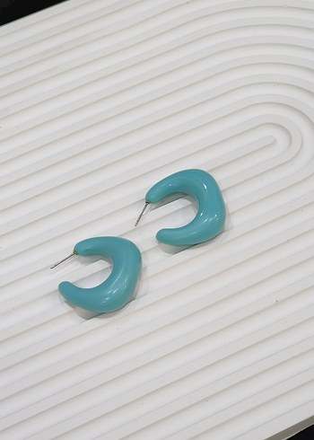 Turkuaz Renk Küpe - Görsel 2