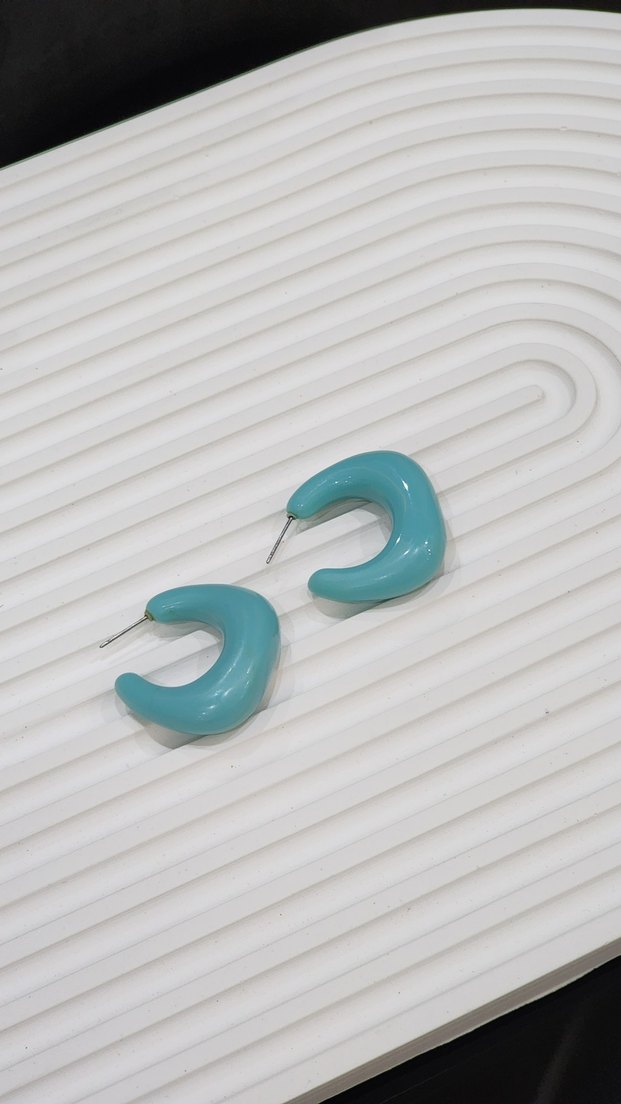 Turkuaz Renk Küpe - Görsel 2