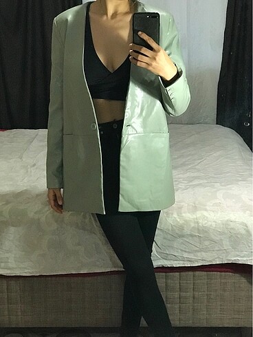 Deri blazer ceket