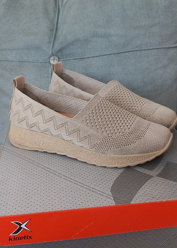 38 Beden ten rengi Renk Ortopedik Bej Triko Kadın Casual Ayakkabı