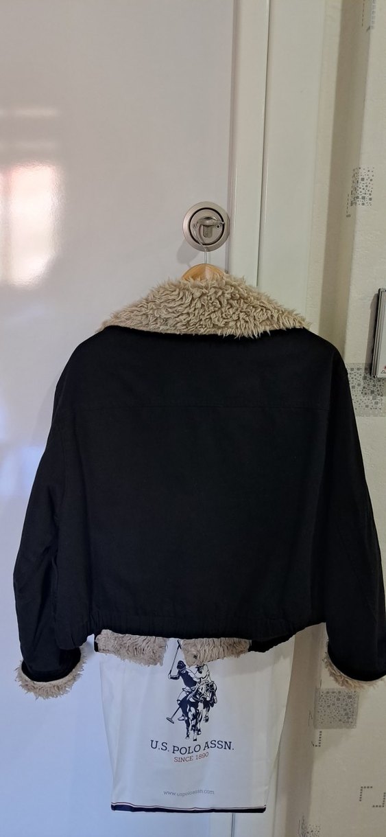 Siyah Tüylü Kadın Ceket - Görsel 3