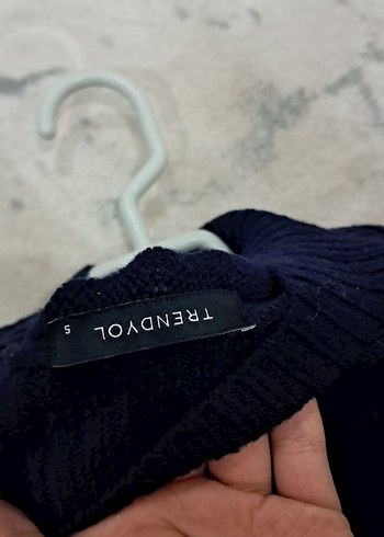 Kadın Lacivert Boğazlı Triko Kazak - Görsel 2