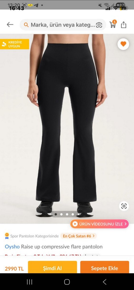 oysho raise up popo destekli tayt flare - Görsel 3