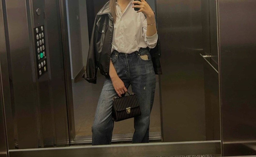 Gri Mavi Düğmeli Kadın Denim Jean - Görsel 2