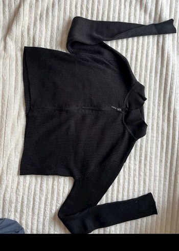 Düğmeli Siyah Kadın Triko - Görsel 2