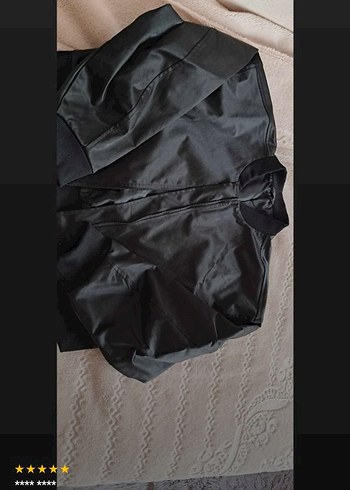 Siyah Parlak Kadın Bomber Ceket - Görsel 3