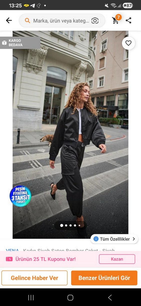 Siyah Parlak Kadın Bomber Ceket - Görsel 2