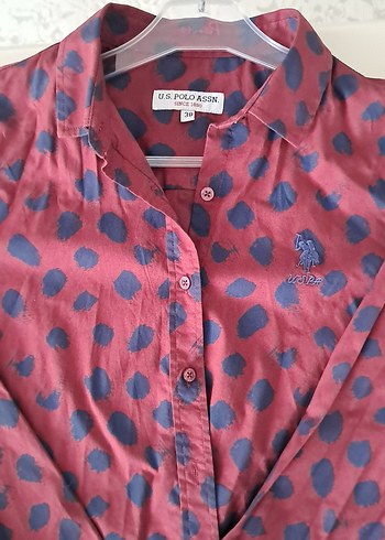 Bordo Desenli Kadın Gömlek - Görsel 2