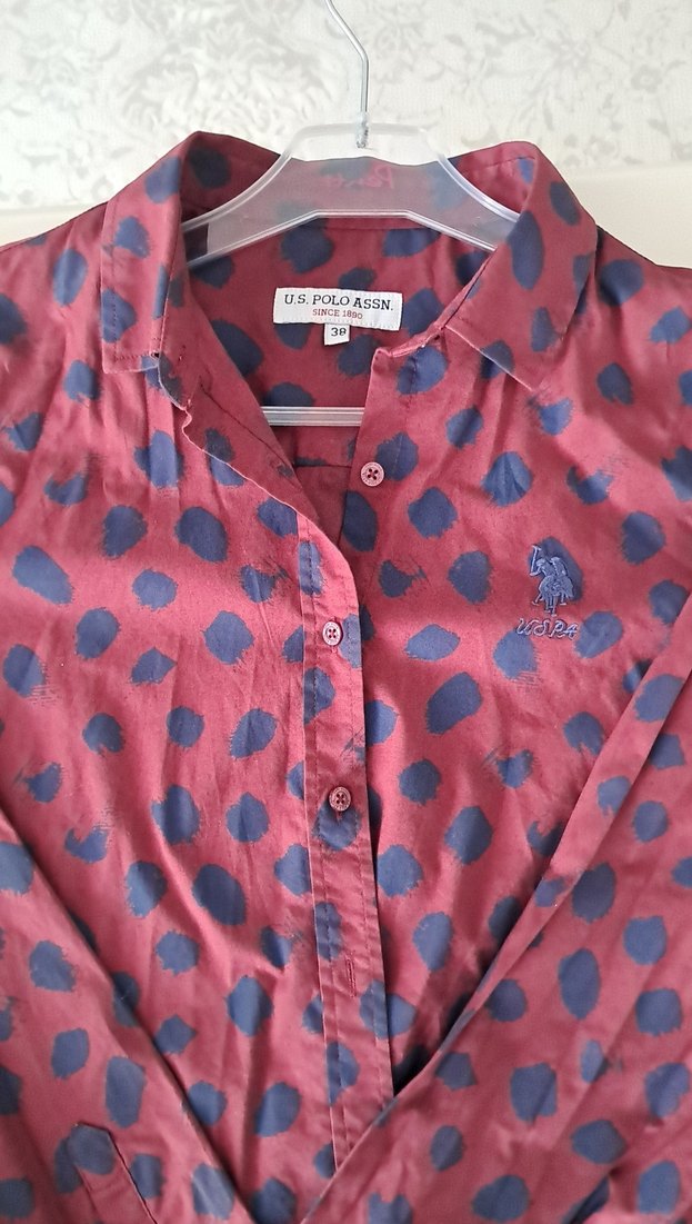 Bordo Desenli Kadın Gömlek - Görsel 2