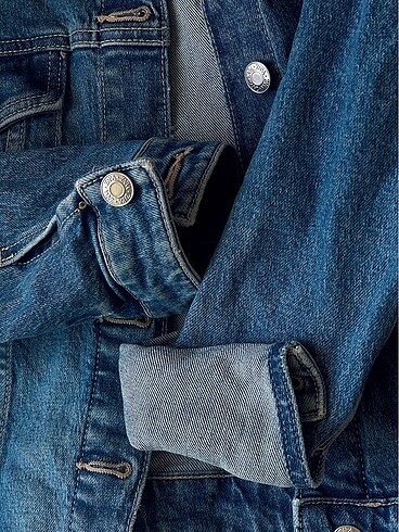 m Beden lacivert Renk ZARA JEAN CEKET