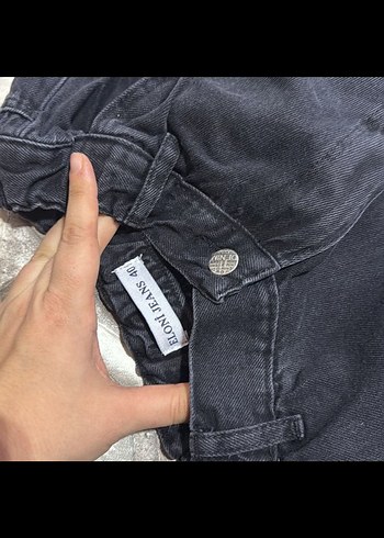 Bol Kesim Kadın Kot Pantolon - Görsel 3