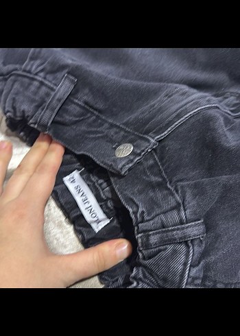 Bol Kesim Kadın Kot Pantolon - Görsel 5