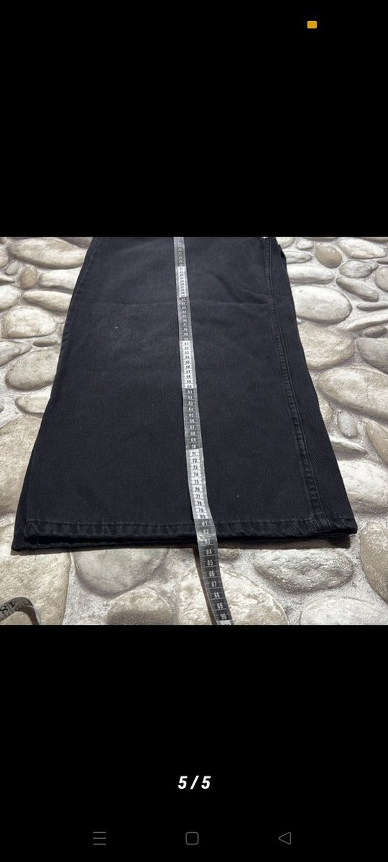 Bol Kesim Kadın Kot Pantolon - Görsel 3