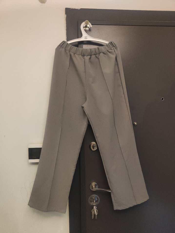 Gri Kemerli Kadın Uzun Ceket - Görsel 3