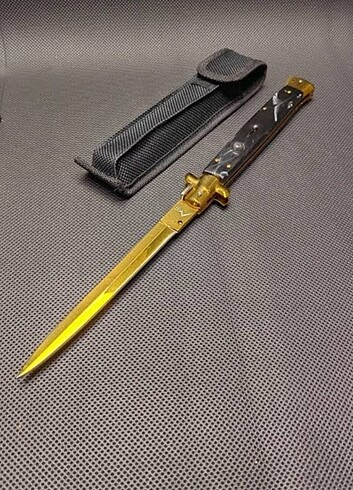 AKC Stiletto Otomatik Gold bıçak Sustalı 