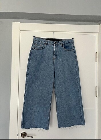 Kadın bol paçalı kot pantolon 