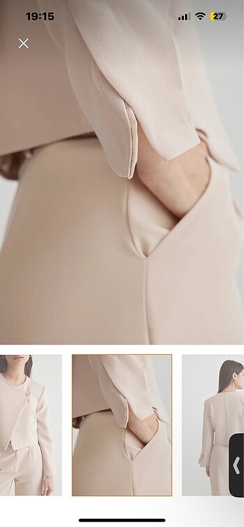 40 Beden Blazer ceket bej
