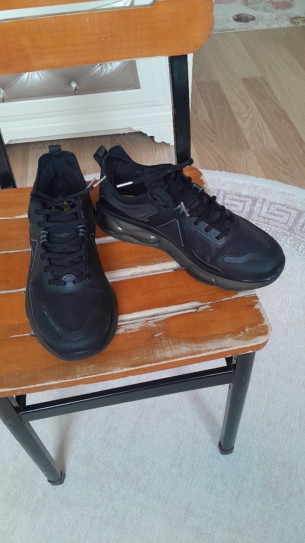 Siyah Bağcıklı  erkek  Spor Sneaker - Görsel 4