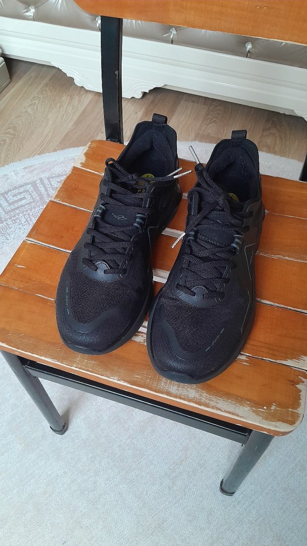 Siyah Bağcıklı  erkek  Spor Sneaker - Görsel 5