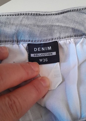 Gri Rahat Kesim Kadın Kot Pantolon - Görsel 3