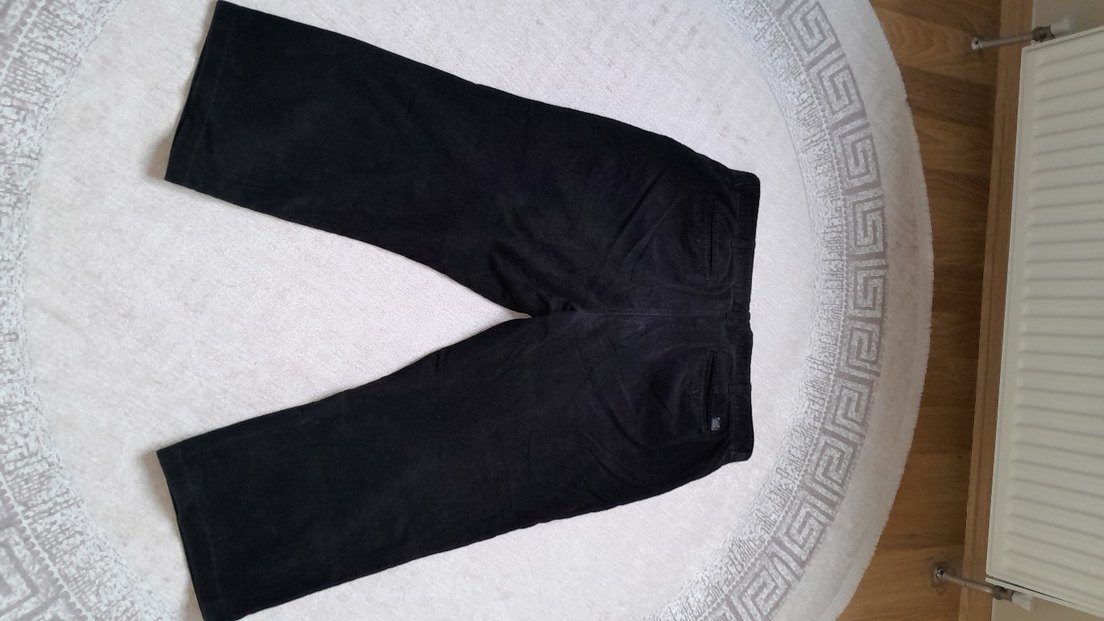 siyah kadife erkek  Pantolon - Görsel 2