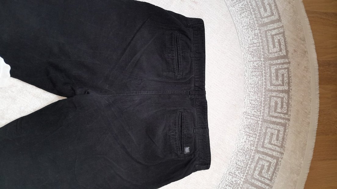 siyah kadife erkek  Pantolon - Görsel 3