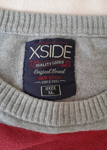 XSIDE marka Gri Çizgili Erkek Triko Kazak - Görsel 4