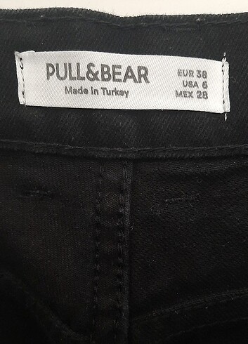 38 Beden siyah Renk Pull and bear mom jean