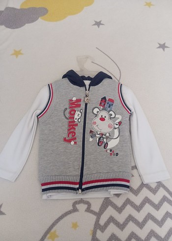 Morikey Kapüşonlu Erkek Çocuk Sweatshirt