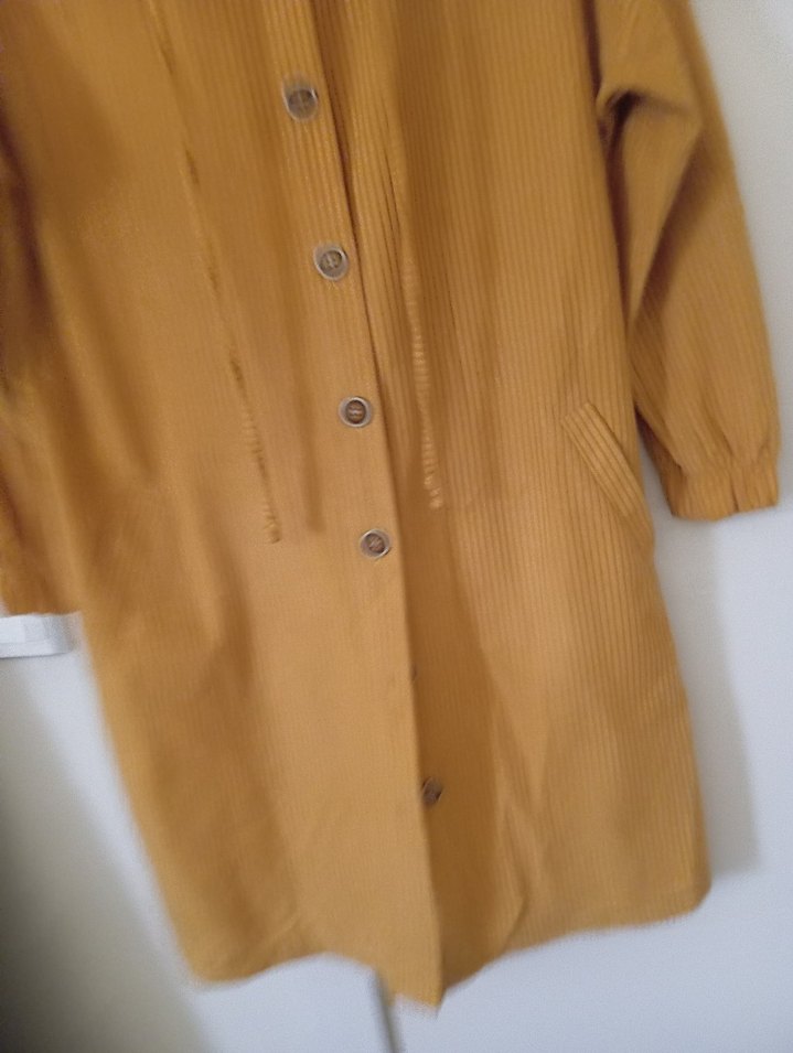 Düğmeli kadife Tunik - Görsel 4