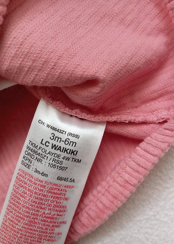 Kız Çocuk Pembe Fitilli Kadife Elbise - Görsel 5