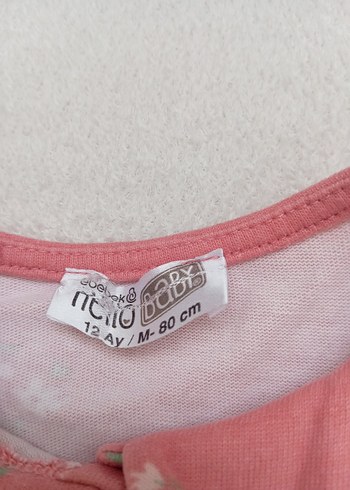 Pembe Çiçekli Fırfırlı Uzun Kollu Kız Elbisesi - Görsel 4