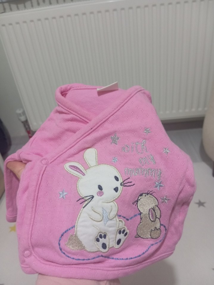 Pembe Nakışlı Örgü Bebek 5 li hastane çıkış - Görsel 5